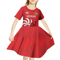 Personalized Georgia Kid Short Sleeve Dress Lion Borjgali