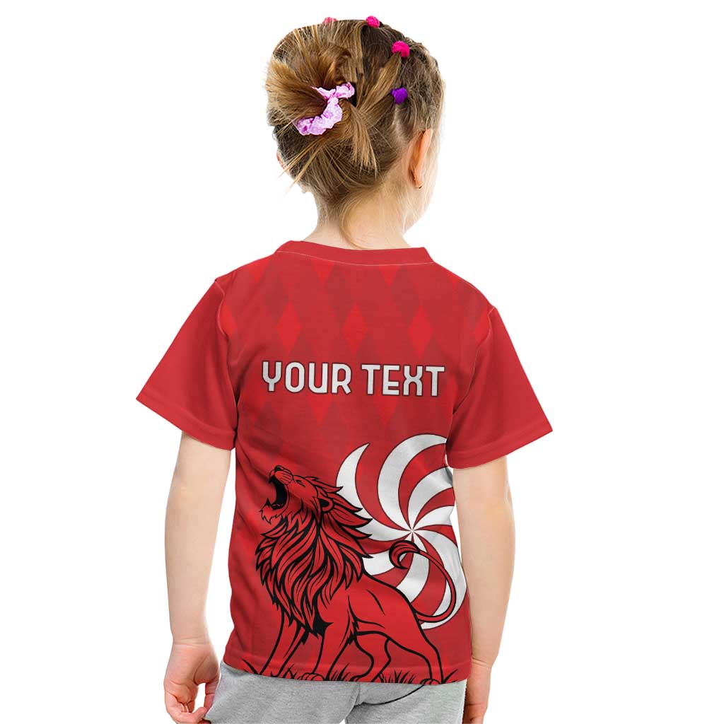 Personalized Georgia Kid T Shirt Lion Borjgali