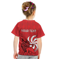 Personalized Georgia Kid T Shirt Lion Borjgali