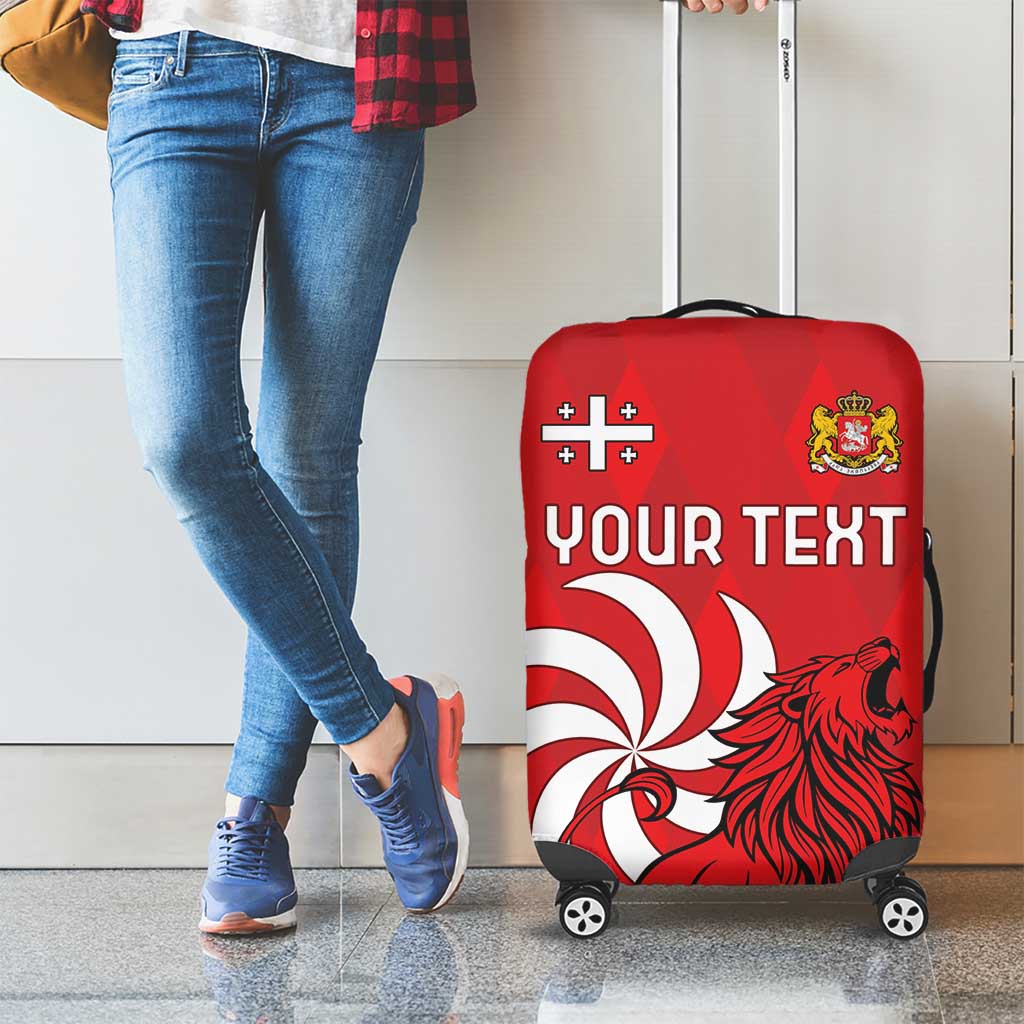 Personalized Georgia Luggage Cover Lion Borjgali