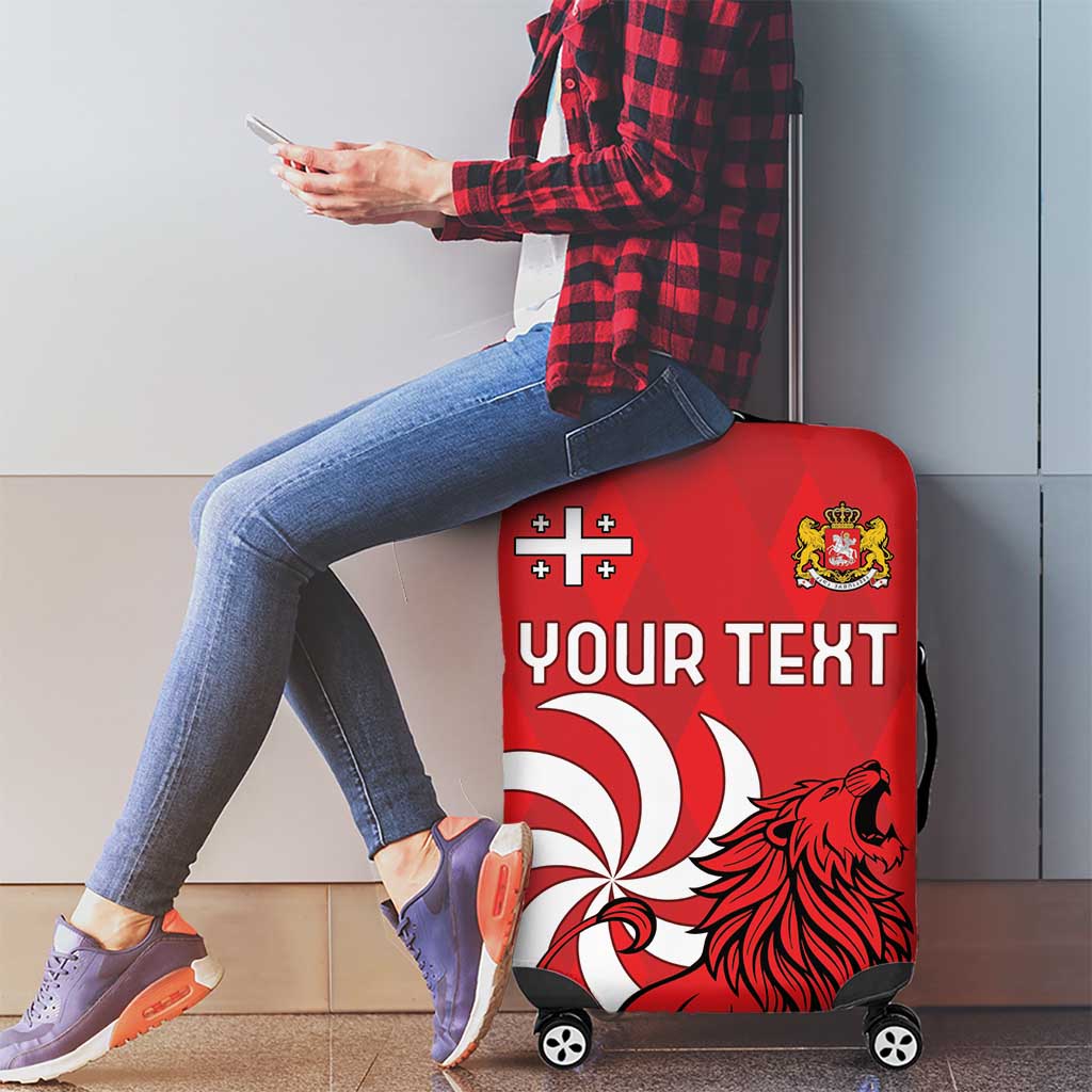 Personalized Georgia Luggage Cover Lion Borjgali
