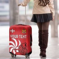 Personalized Georgia Luggage Cover Lion Borjgali