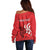 Personalized Georgia Off Shoulder Sweater Lion Borjgali - Wonder Print Shop