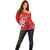 Personalized Georgia Off Shoulder Sweater Lion Borjgali - Wonder Print Shop