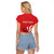 Personalized Georgia Raglan Cropped T Shirt Lion Borjgali - Wonder Print Shop