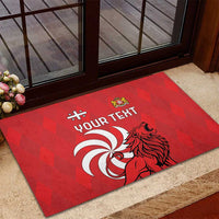 Personalized Georgia Rubber Doormat Lion Borjgali - Wonder Print Shop