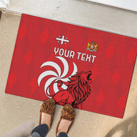 Personalized Georgia Rubber Doormat Lion Borjgali - Wonder Print Shop