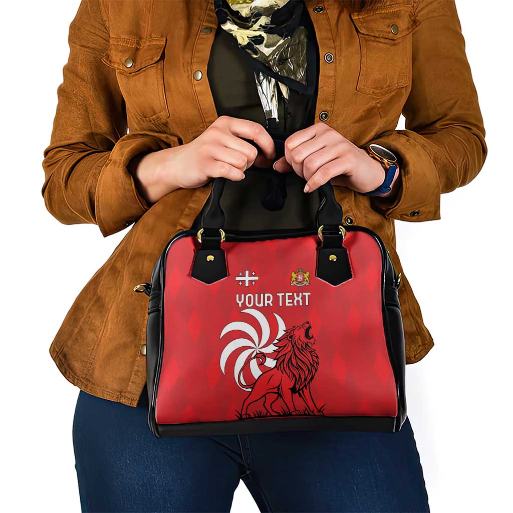 Personalized Georgia Shoulder Handbag Lion Borjgali - Wonder Print Shop