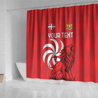 Personalized Georgia Shower Curtain Lion Borjgali - Wonder Print Shop