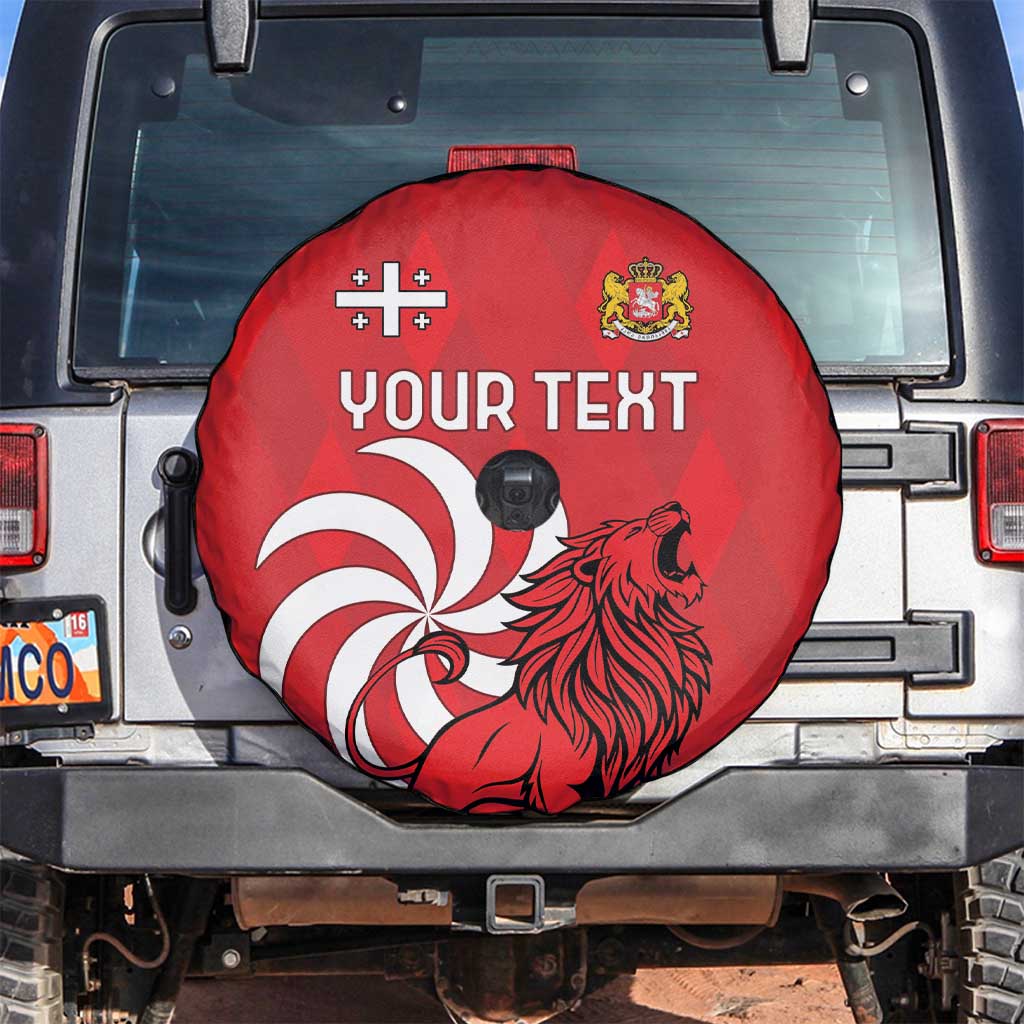 Personalized Georgia Spare Tire Cover Lion Borjgali - Wonder Print Shop