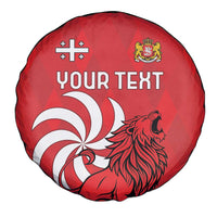 Personalized Georgia Spare Tire Cover Lion Borjgali - Wonder Print Shop