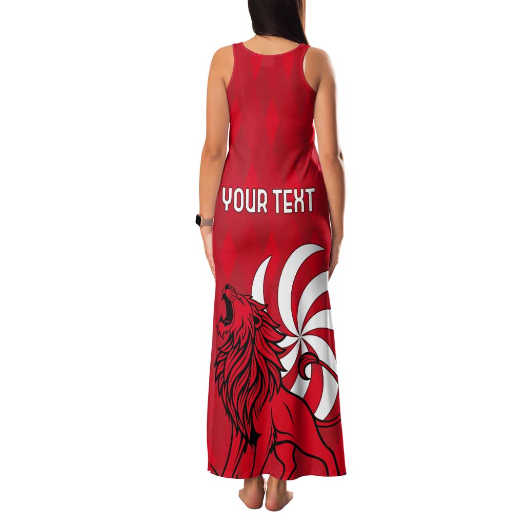 Personalized Georgia Tank Maxi Dress Lion Borjgali - Wonder Print Shop