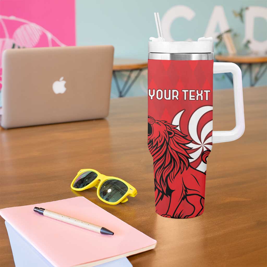 Personalized Georgia Tumbler With Handle Lion Borjgali - Wonder Print Shop