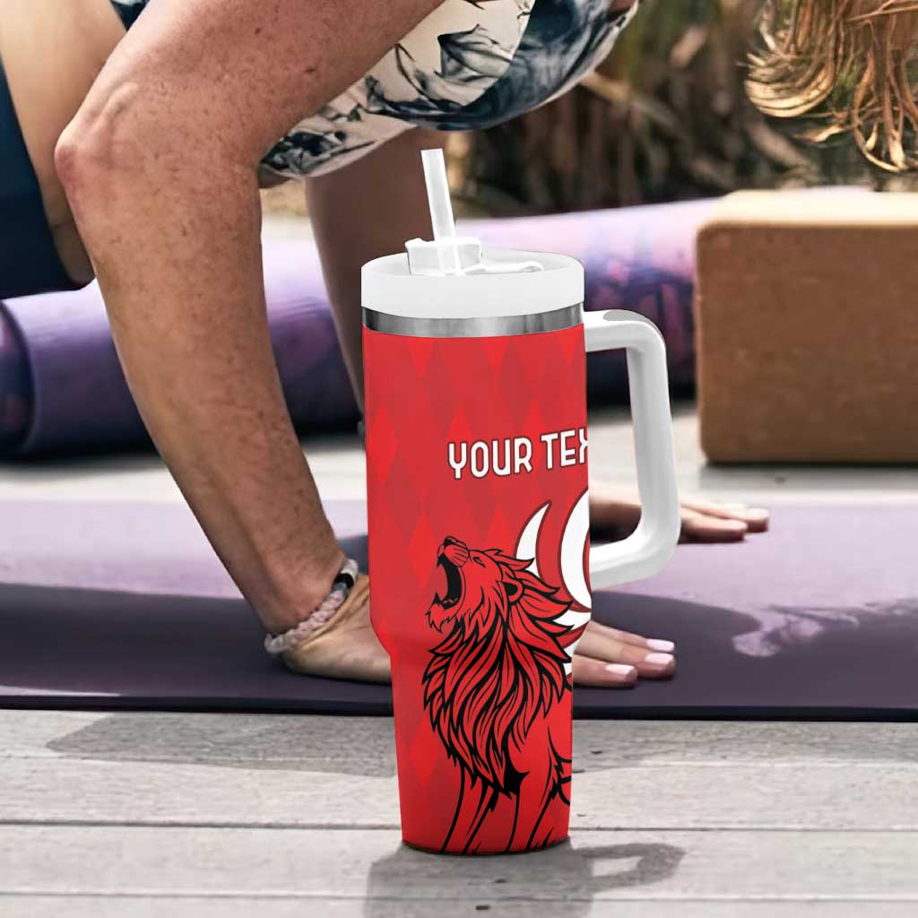 Personalized Georgia Tumbler With Handle Lion Borjgali - Wonder Print Shop