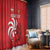 Personalized Georgia Window Curtain Lion Borjgali - Wonder Print Shop