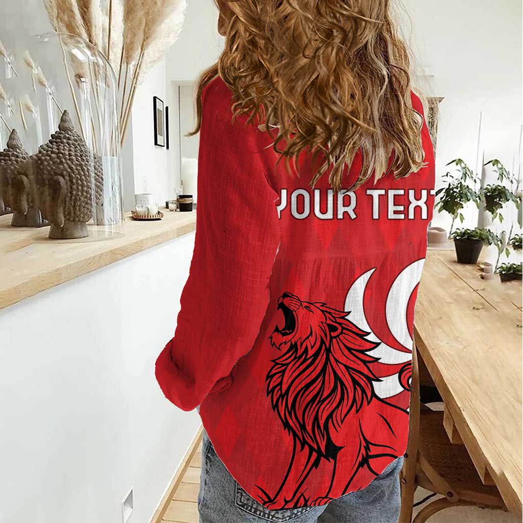Personalized Georgia Women Casual Shirt Lion Borjgali - Wonder Print Shop