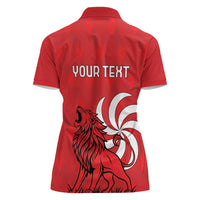 Personalized Georgia Women Polo Shirt Lion Borjgali - Wonder Print Shop