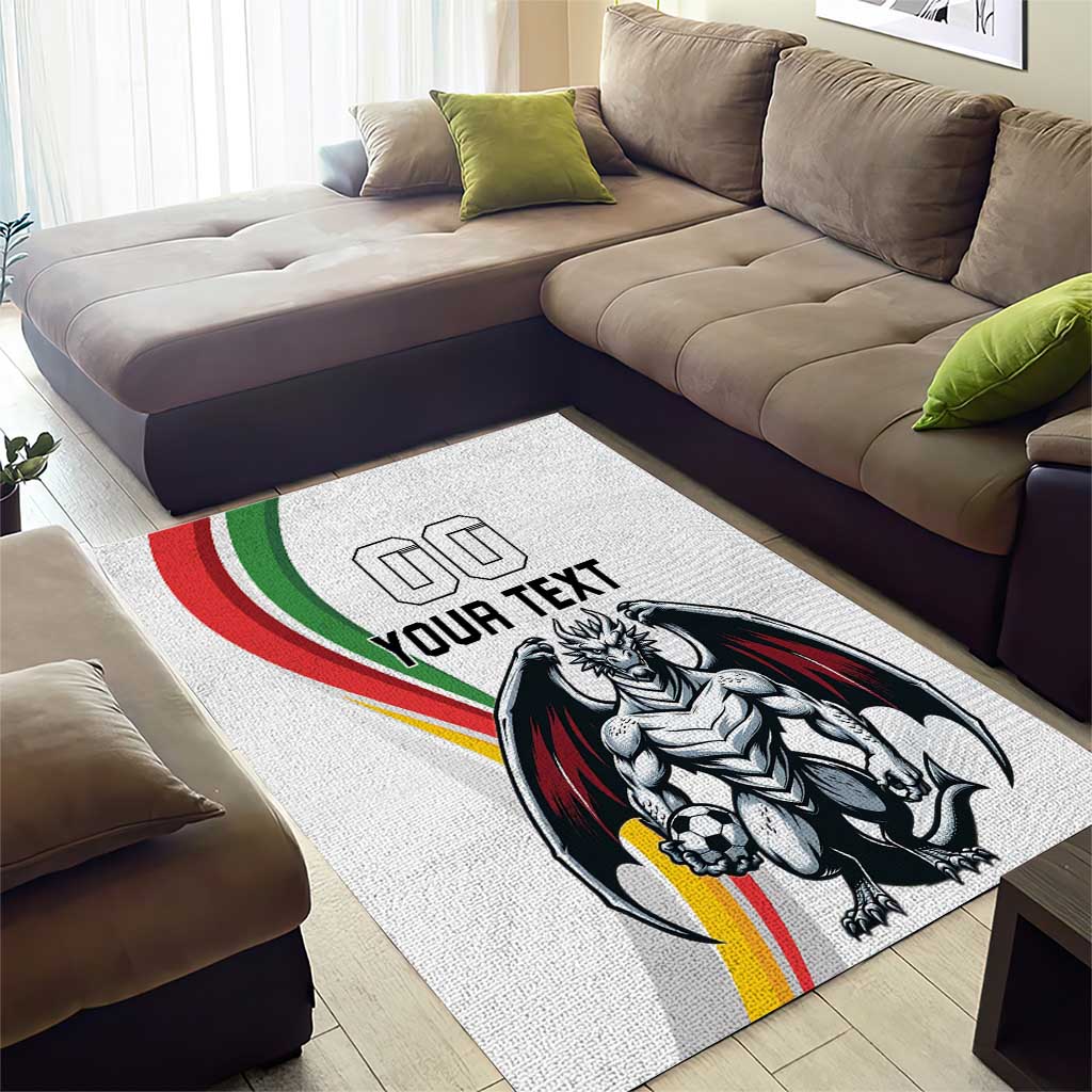 Custom Portugal Football Area Rug A Selecao das Quinas Dragon Mascot