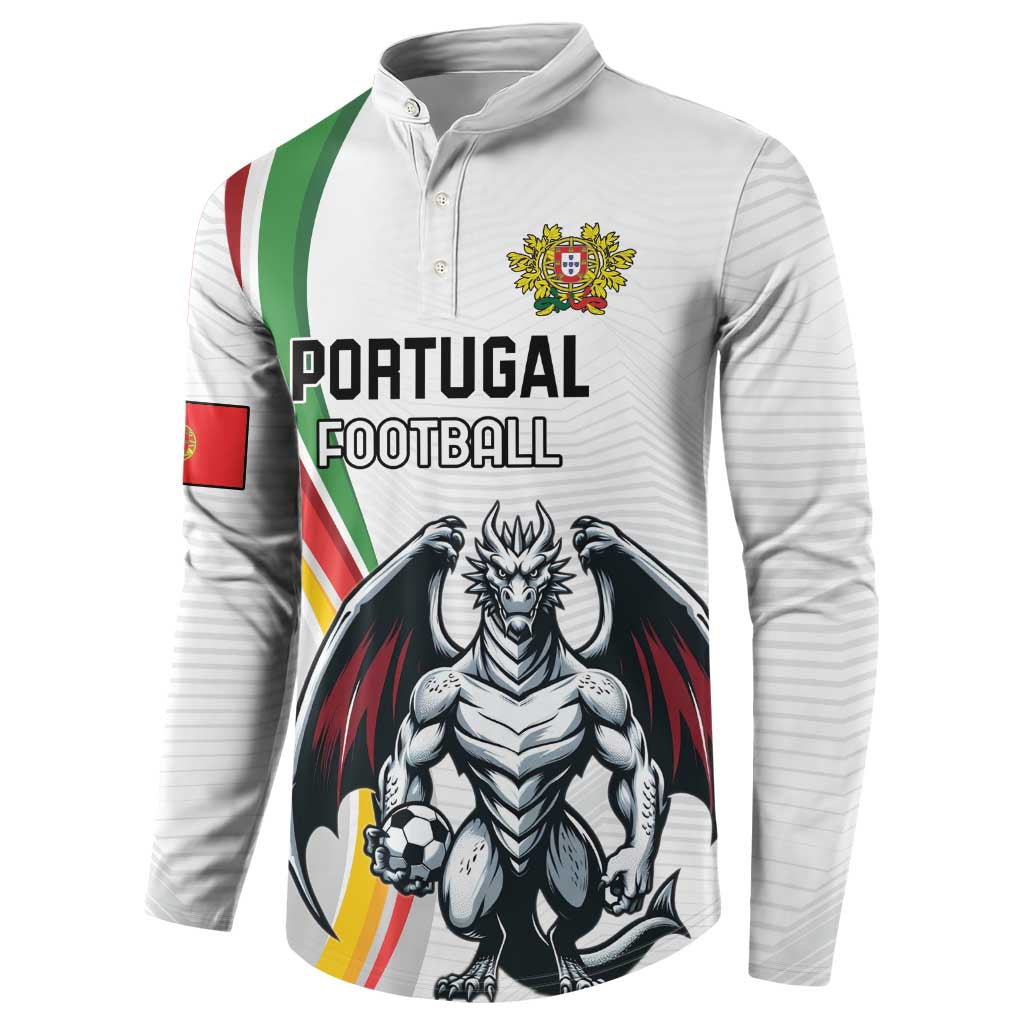 Custom Portugal Football Button Sweatshirt A Selecao das Quinas Dragon Mascot