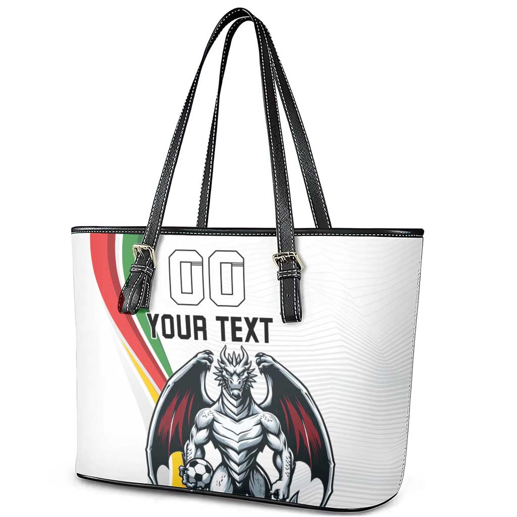 Custom Portugal Football Leather Tote Bag A Selecao das Quinas Dragon Mascot
