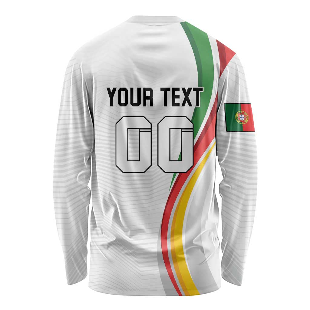 Custom Portugal Football Long Sleeve Shirt A Selecao das Quinas Dragon Mascot