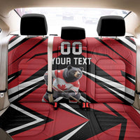 Custom Canada Hockey Back Car Seat Cover Black Bear Playing Ice Hockey