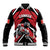 Custom Canada Hockey Baseball Jacket Black Bear Playing Ice Hockey