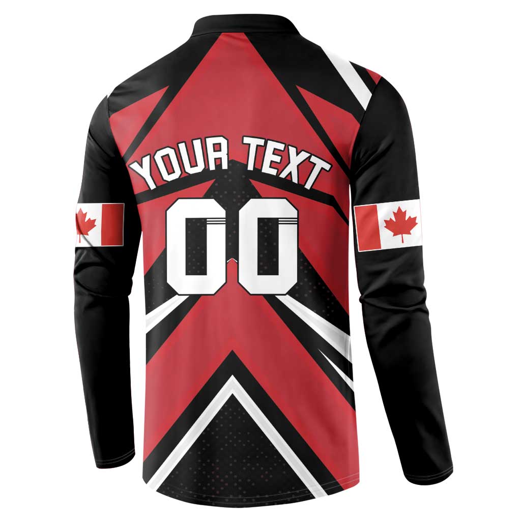 Custom Canada Hockey Button Sweatshirt Black Bear Playing Ice Hockey