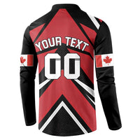 Custom Canada Hockey Button Sweatshirt Black Bear Playing Ice Hockey