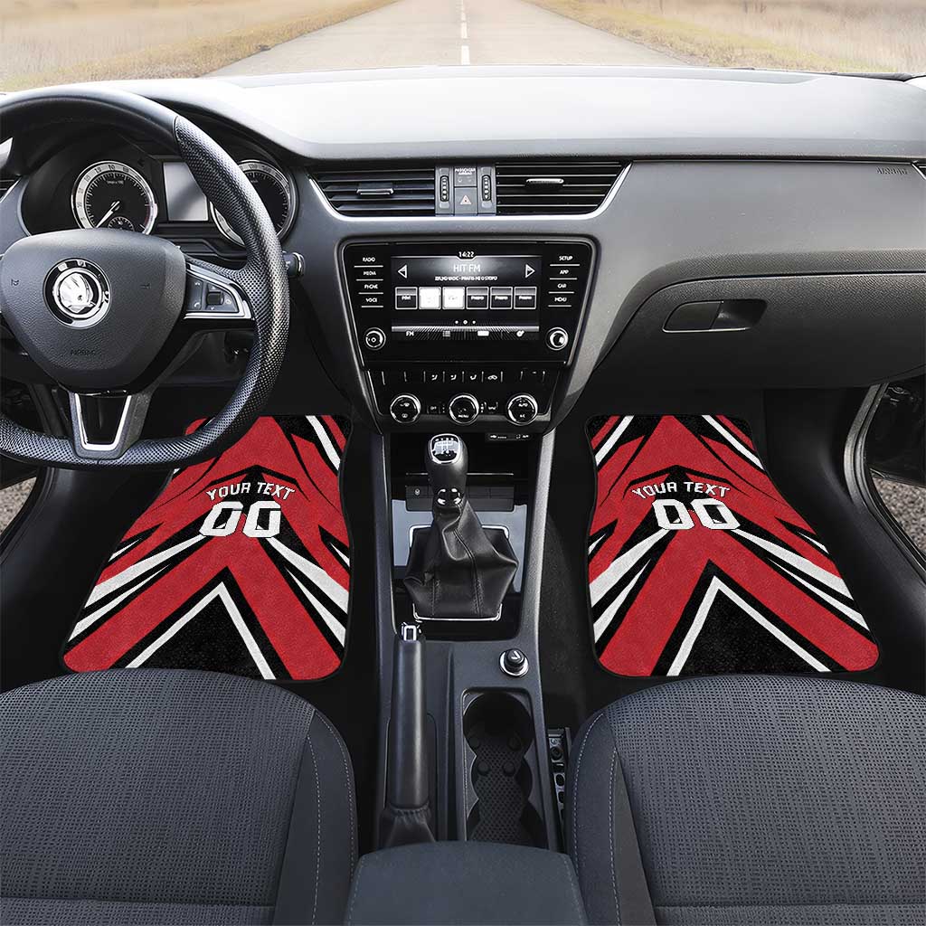 Custom Canada Hockey Car Mats Black Bear Playing Ice Hockey
