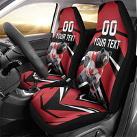 Custom Canada Hockey Car Seat Cover Black Bear Playing Ice Hockey