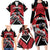 Custom Canada Hockey Family Matching Long Sleeve Bodycon Dress and Hawaiian Shirt Black Bear Playing Ice Hockey