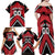 Custom Canada Hockey Family Matching Off Shoulder Maxi Dress and Hawaiian Shirt Black Bear Playing Ice Hockey