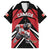 Custom Canada Hockey Family Matching Off Shoulder Short Dress and Hawaiian Shirt Black Bear Playing Ice Hockey