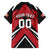 Custom Canada Hockey Family Matching Off Shoulder Short Dress and Hawaiian Shirt Black Bear Playing Ice Hockey