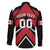 Custom Canada Hockey Family Matching Off Shoulder Short Dress and Hawaiian Shirt Black Bear Playing Ice Hockey