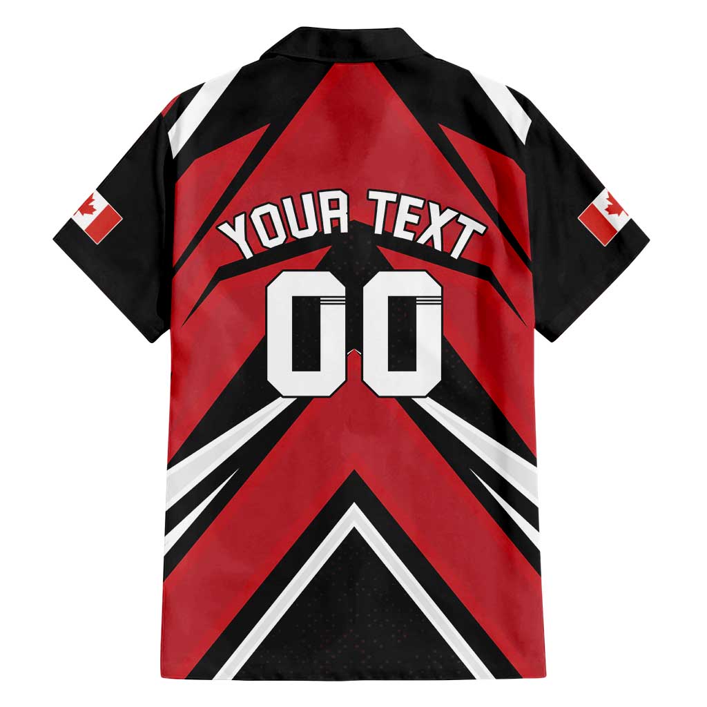 Custom Canada Hockey Family Matching Puletasi and Hawaiian Shirt Black Bear Playing Ice Hockey