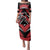 Custom Canada Hockey Family Matching Puletasi and Hawaiian Shirt Black Bear Playing Ice Hockey