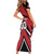 Custom Canada Hockey Family Matching Short Sleeve Bodycon Dress and Hawaiian Shirt Black Bear Playing Ice Hockey