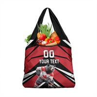 Custom Canada Hockey Grocery Bag Black Bear Playing Ice Hockey