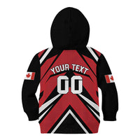 Custom Canada Hockey Kid Hoodie Black Bear Playing Ice Hockey