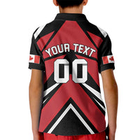 Custom Canada Hockey Kid Polo Shirt Black Bear Playing Ice Hockey