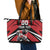 Custom Canada Hockey Leather Tote Bag Black Bear Playing Ice Hockey