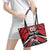 Custom Canada Hockey Leather Tote Bag Black Bear Playing Ice Hockey