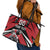Custom Canada Hockey Leather Tote Bag Black Bear Playing Ice Hockey