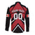 Custom Canada Hockey Long Sleeve Button Shirt Black Bear Playing Ice Hockey