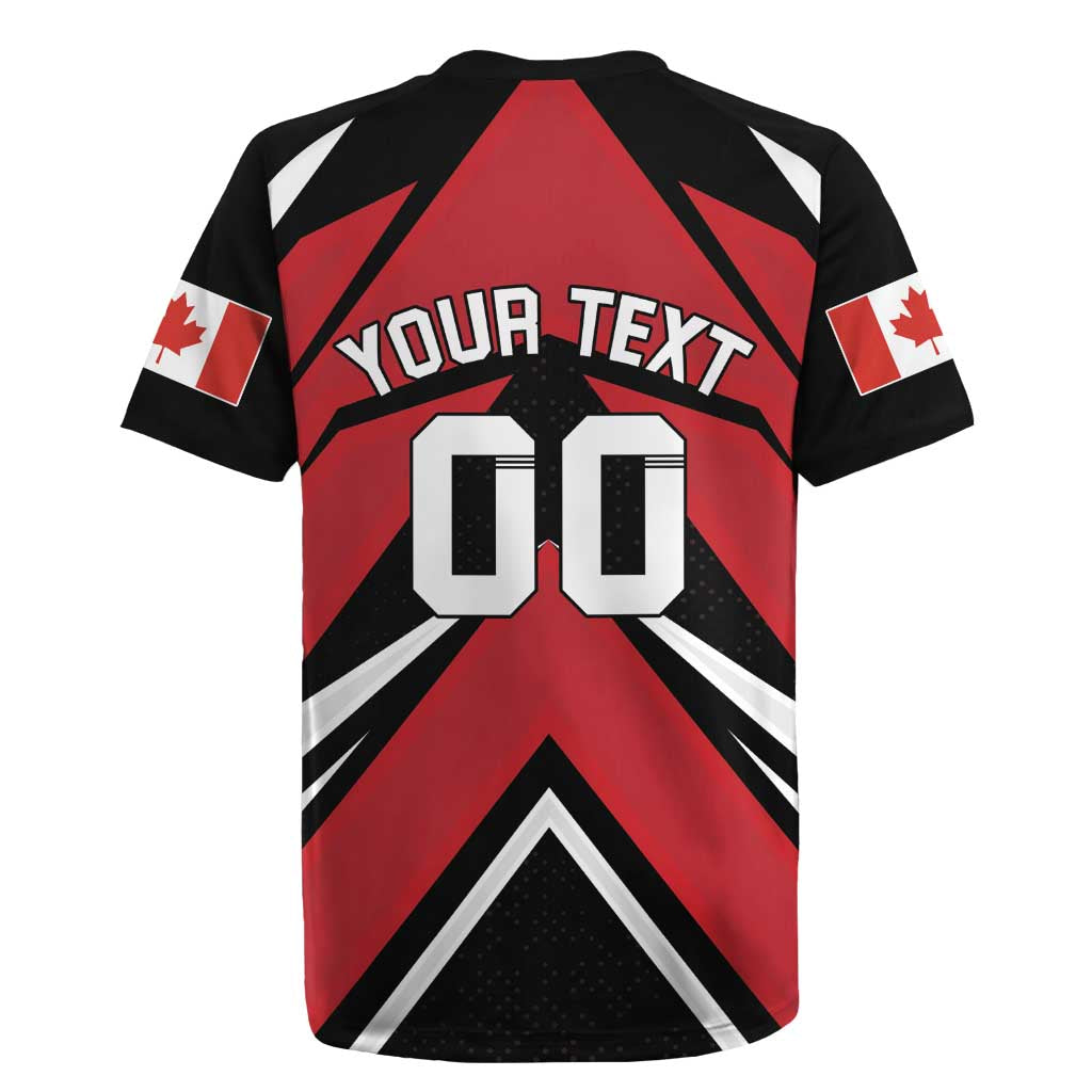 Custom Canada Hockey Rugby Jersey Black Bear Playing Ice Hockey