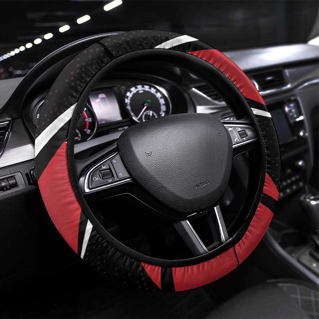 Canada Hockey Steering Wheel Cover Black Bear Playing Ice Hockey