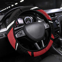 Canada Hockey Steering Wheel Cover Black Bear Playing Ice Hockey