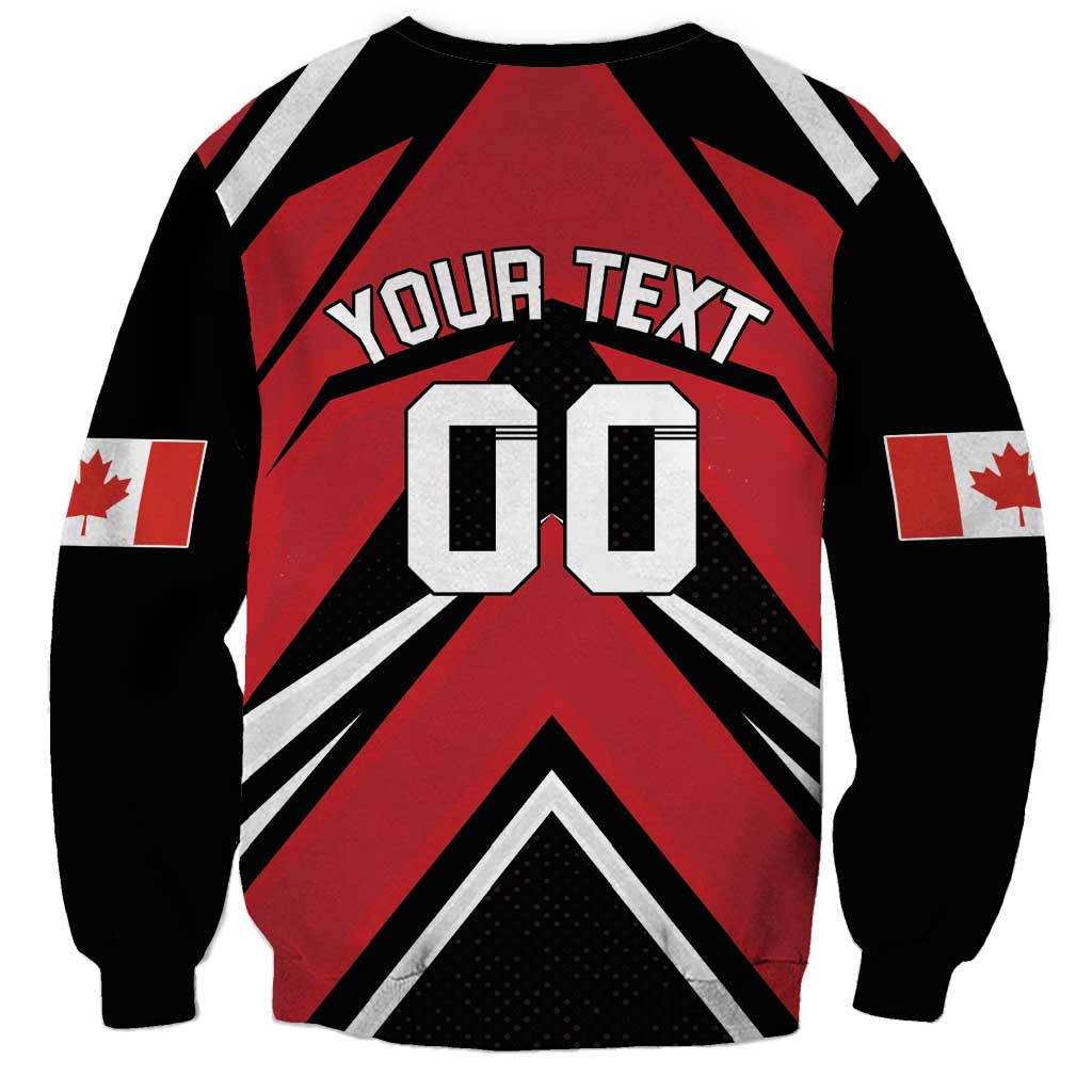 Custom Canada Hockey Sweatshirt Black Bear Playing Ice Hockey